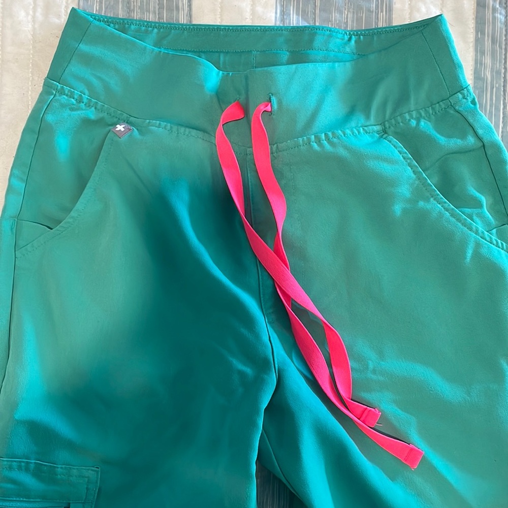 Figs joggers, good condition. Scrub green.